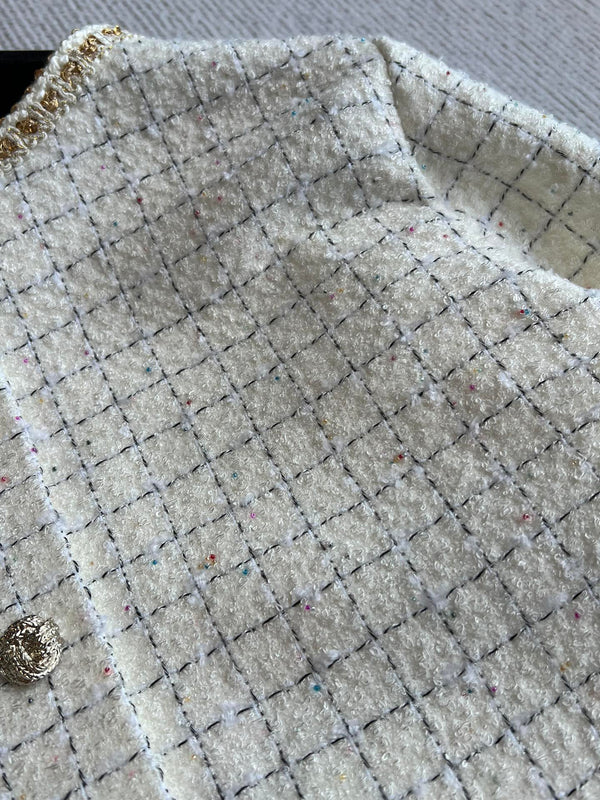 Veste réversible CC 25 Laine et Soie Blanches