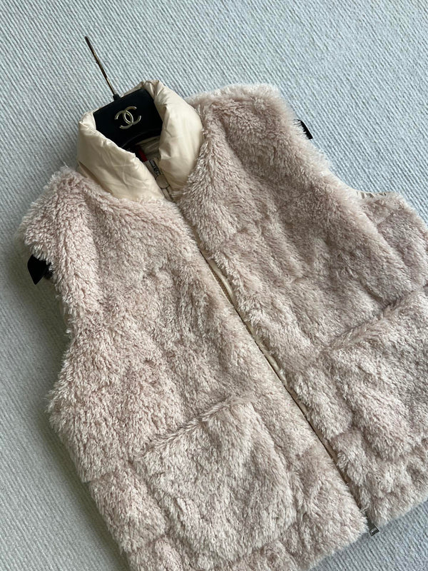 Moncler 25 Down Vest Wool And Polyester 300046