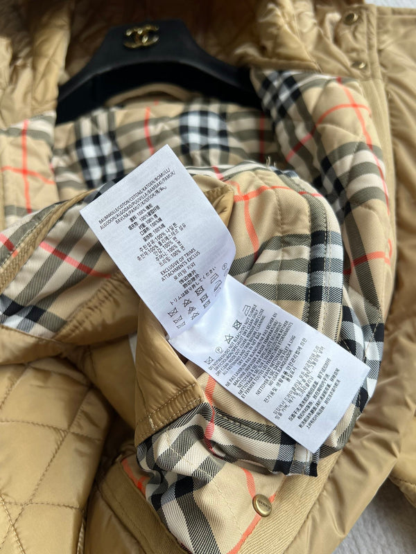 Bur 25 Quilted Jacket Dark Beige Polyester 300087