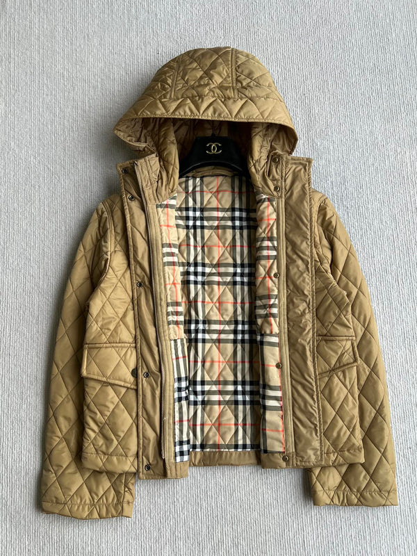 Bur 25 Quilted Jacket Dark Beige Polyester 300087