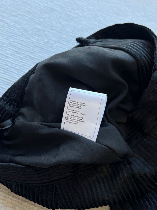 CC Corduroy Trousers Black Viscose Polyester 318577