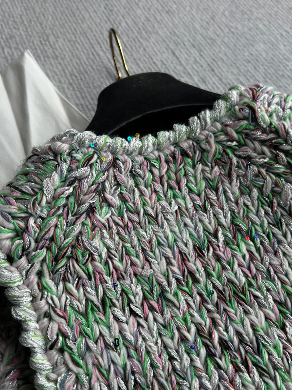 Chanel 2025 Gilet Vert Laine Coton 318430