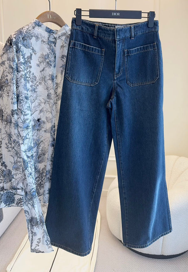 CD 25 Straight-leg Jeans Blue Cotton