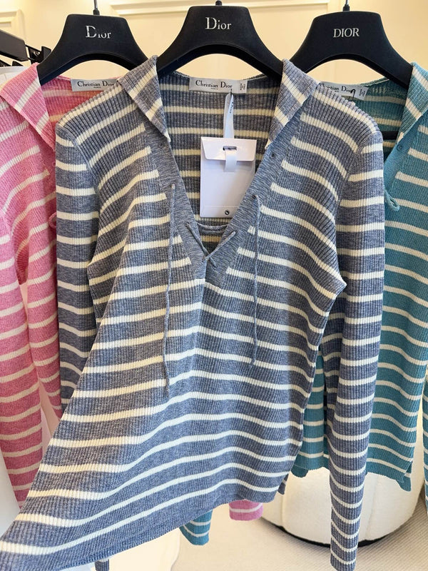 CD 25 Striped Long Sleeve Shirt Cotton