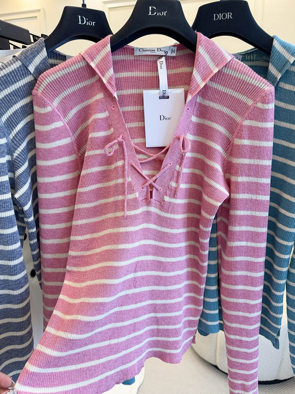 CD 25 Striped Long Sleeve Shirt Cotton