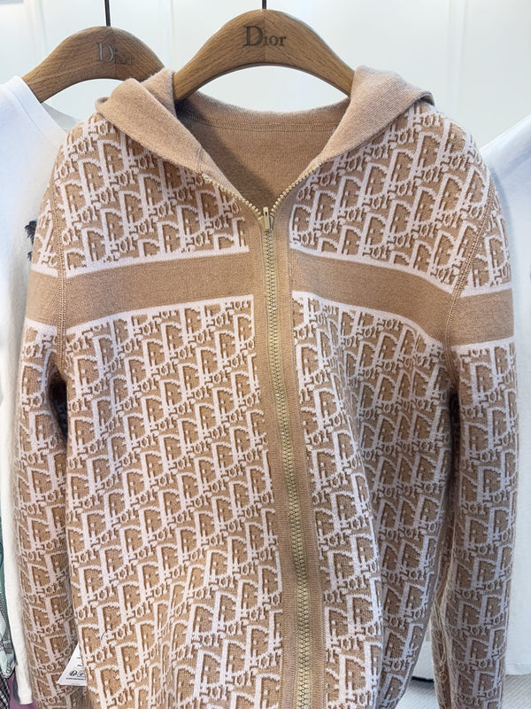 CD 25 Hooded Jacket Nude Beige 2 Sides Cashmere