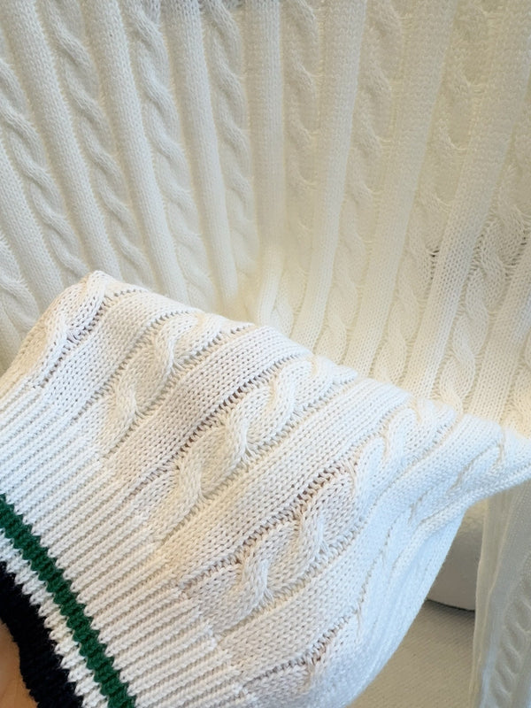 CD 25 Knitted Sweater White Wool 279005