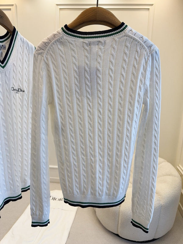 CD 25 Knitted Sweater White Wool 279005