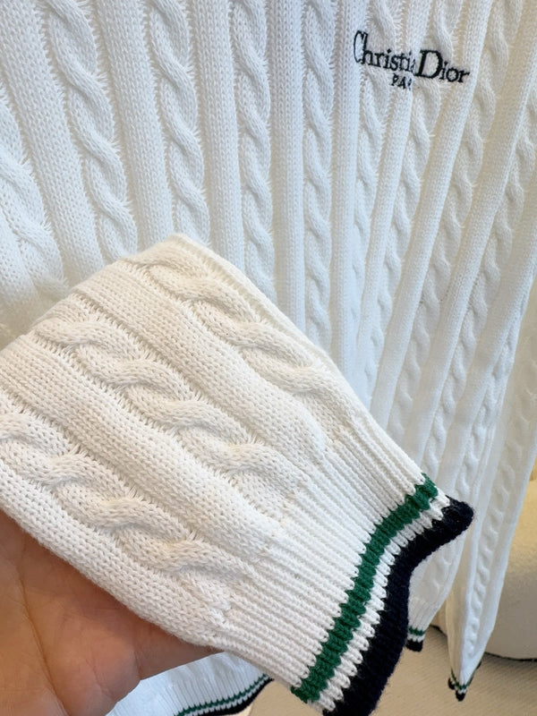 CD 25 Knitted Sweater White Wool 279005