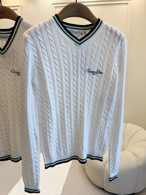 CD 25 Knitted Sweater White Wool 279005