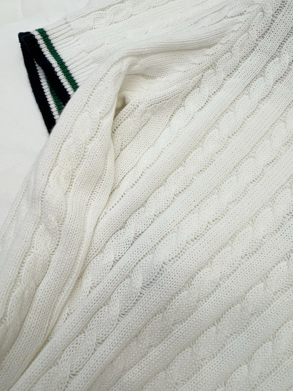CD 25 V-neck Shirt White Silk Cotton