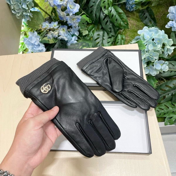 GLOVES IN BLACK SHEEPSKIN MIX WOOL 463824