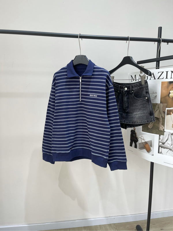 Miu Miu 25 Polo Shirt Knitted Cotton Terry 296555