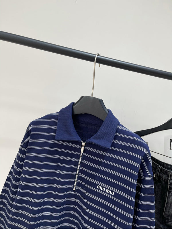 Miu Miu 25 Polo Shirt Knitted Cotton Terry 296555