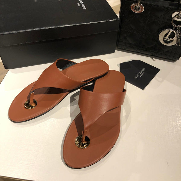 INFRADITO PIATTO IN PELLE DI VITELLO MARRONE BRONZO