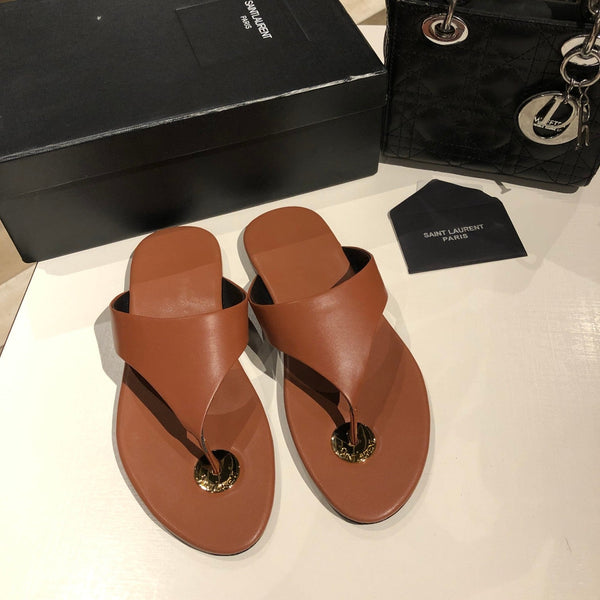 INFRADITO PIATTO IN PELLE DI VITELLO MARRONE BRONZO