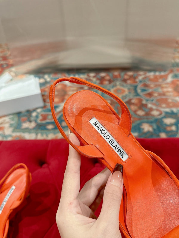 maysale 70 orange suede calfskin