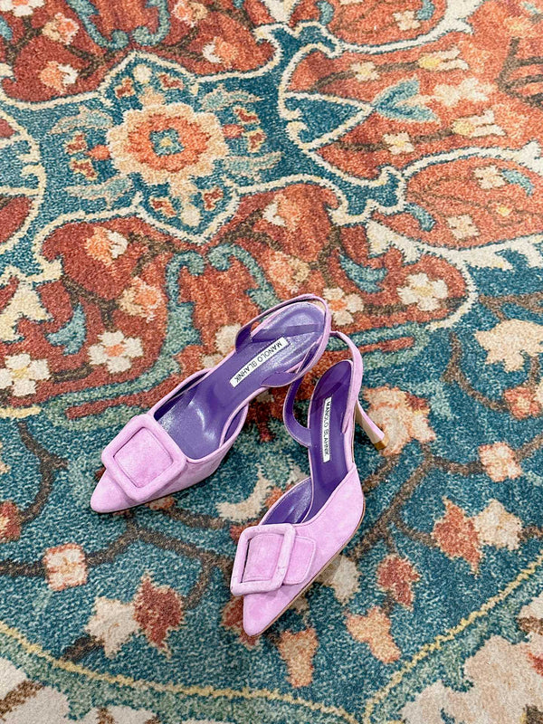 maysale 70 purple suede calfskin
