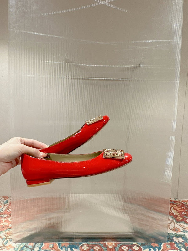 LV Shake Flat Ballerina Bright Red Lambskin