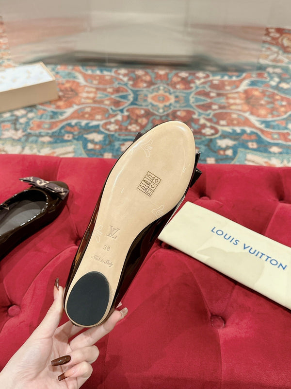 LV Popi Flat Ballerina Brown Cowhide