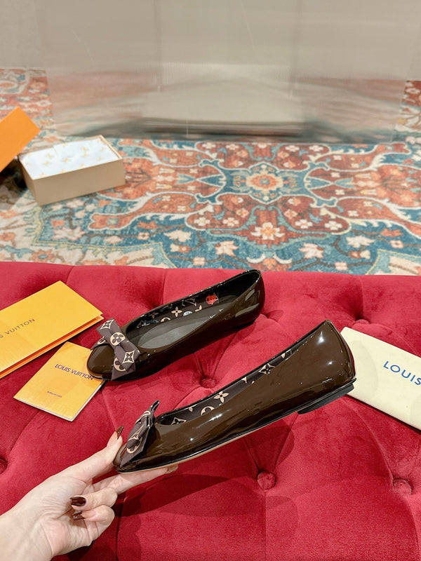 LV Popi Flat Ballerina Brown Cowhide