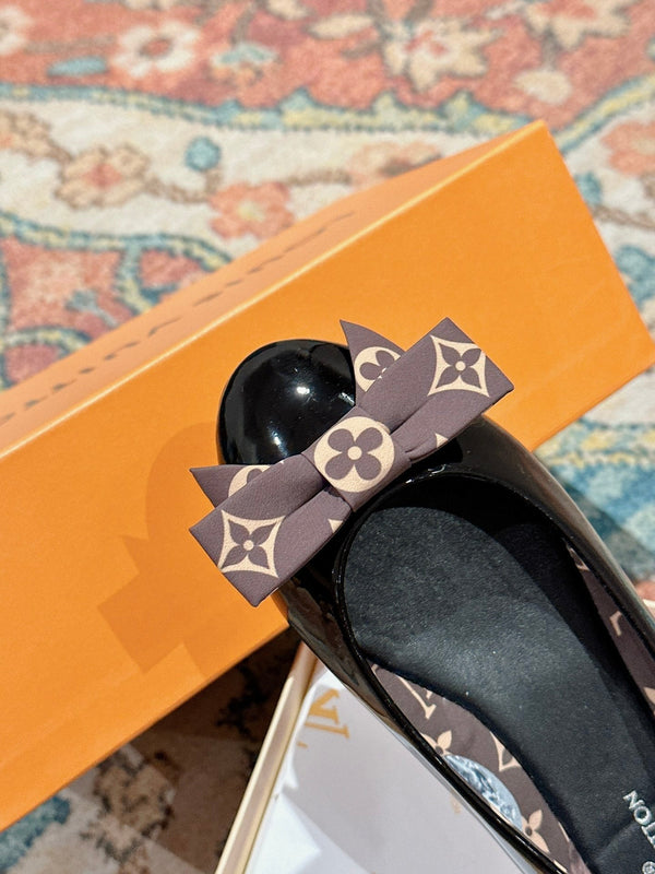 LV Popi Flat Ballerina Black Cowhide