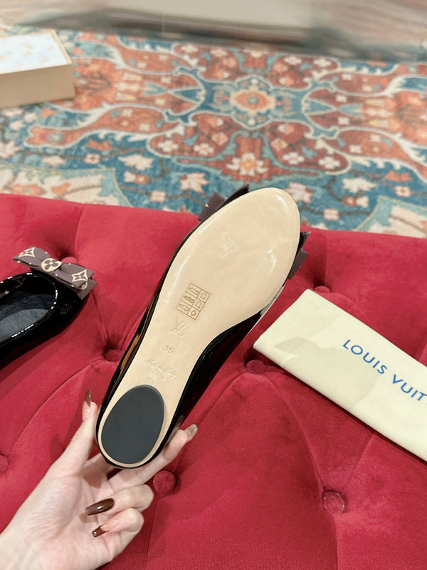 LV Popi Flat Ballerina Black Cowhide