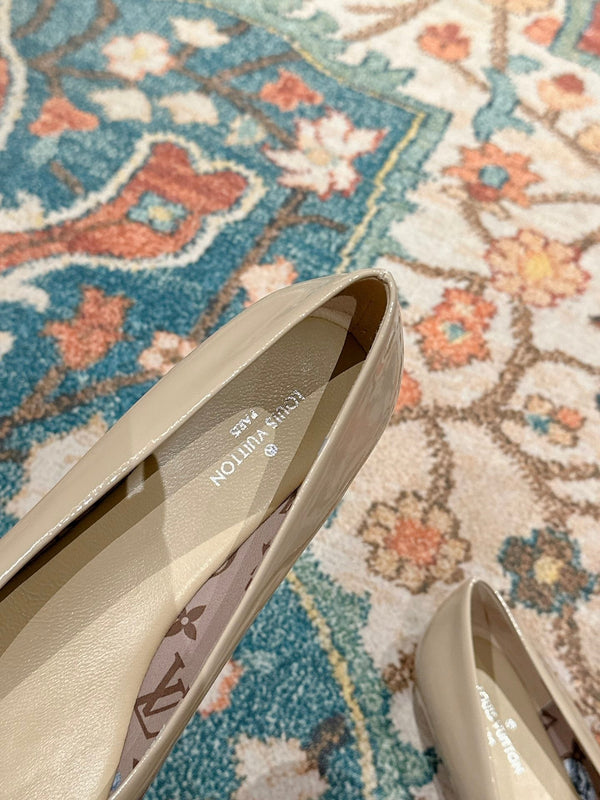 LV Popi Flat Ballerina Beige Cowhide