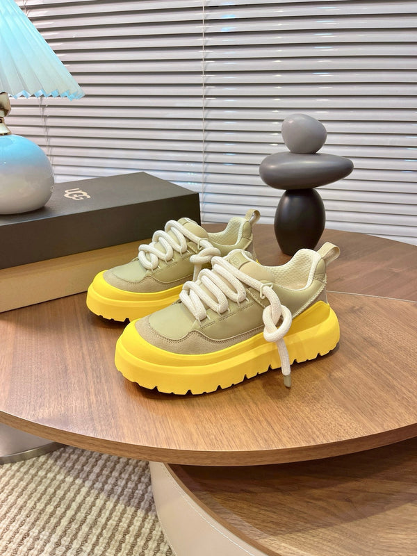 UGG Heritage Utility Sneakers Yellow Khahi Suede Cowhide