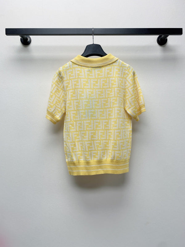 Fendi 25C Polo Shirt Yellow 228190