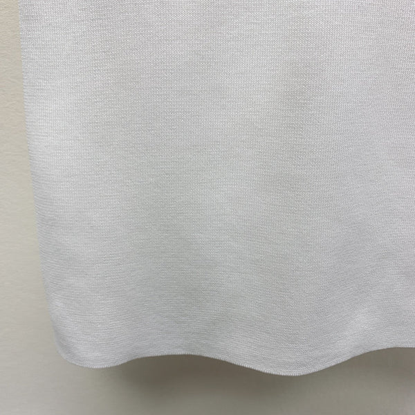 CC 25 Round Neck Knitted Embroidered Logo Vest Dress in White 277584