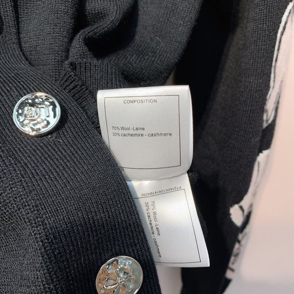 CC 25 Cardigan White And Black Cotton 287524