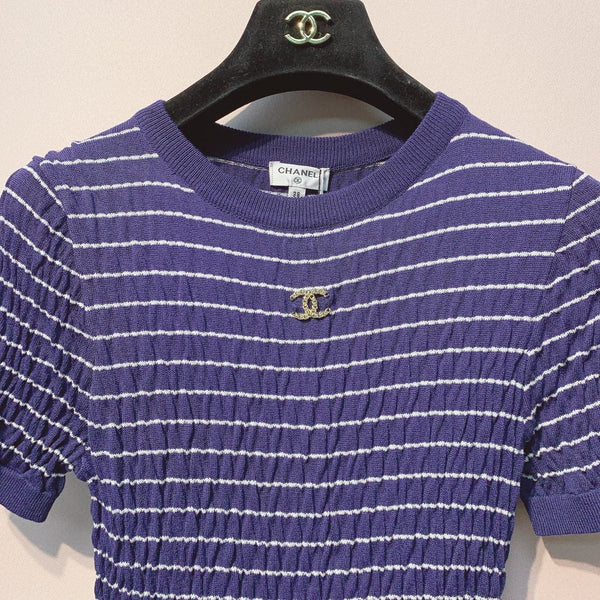 CC 25 Striped Crew Neck T-Shirt Tencel 289188
