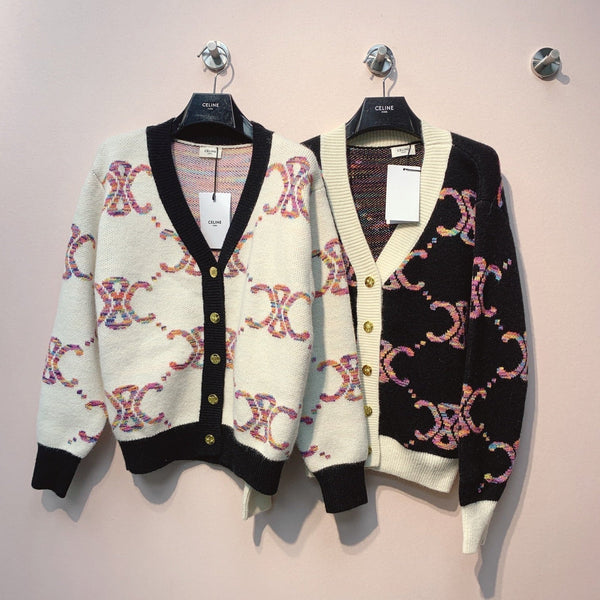 Celine 25 Cardigan Multicolor Wool 301603