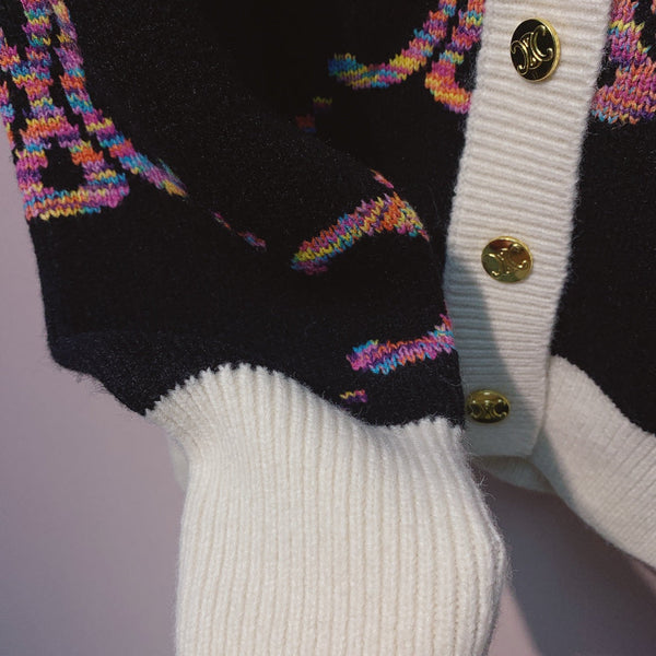 Celine 25 Cardigan Multicolor Wool 301603