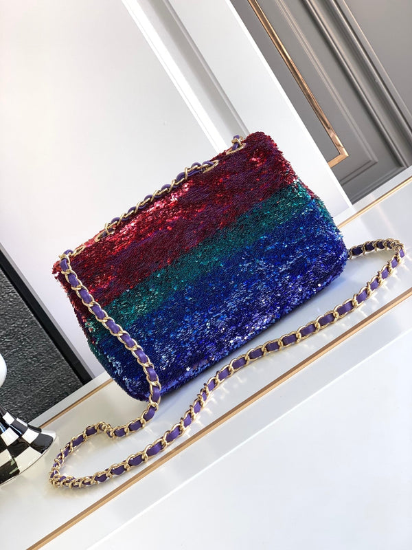 Flap Bag Mini 21cm Multicolor Sequin
