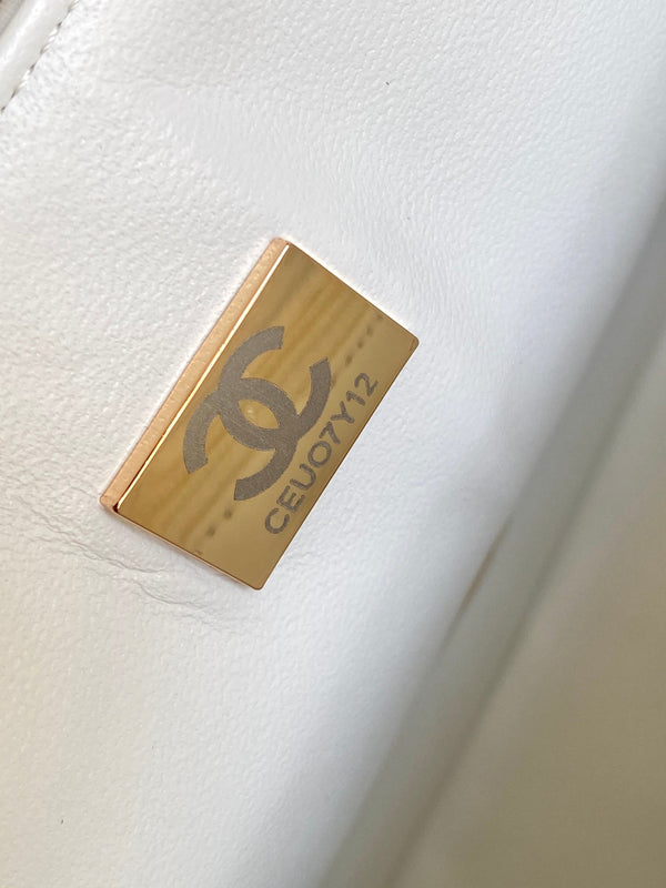 CC 24a Flap Bag 20cm Multicolor Sequin Satin Gold Hardware