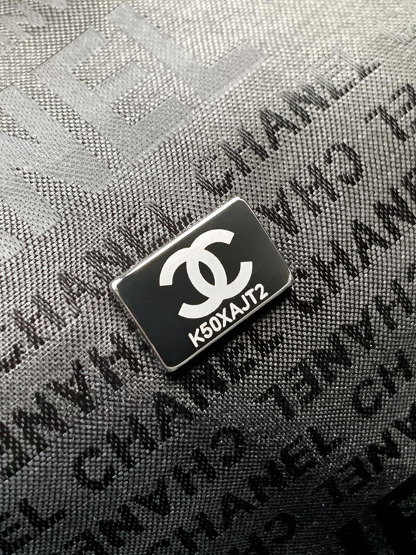 CC Vintage Hobo Bag 40cm Black Lambskin Silver Hardware