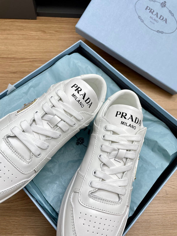 SNEAKERS PRA DOWNTOWN BOLD IN PELLE DI VITELLO BIANCA