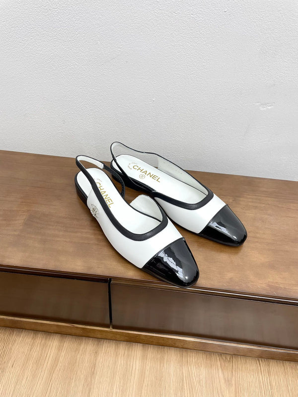 CC Slingback White Calfskin