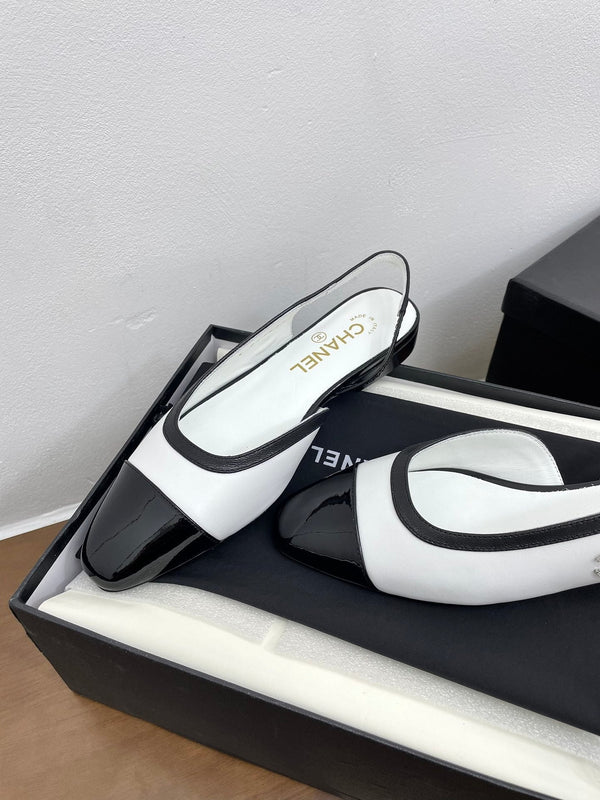 CC Slingback White Calfskin