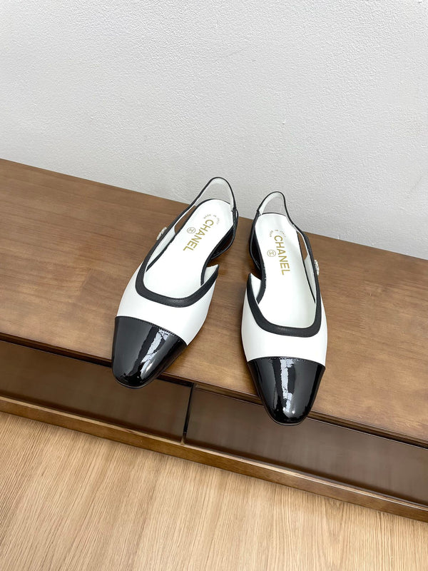 CC Slingback White Calfskin