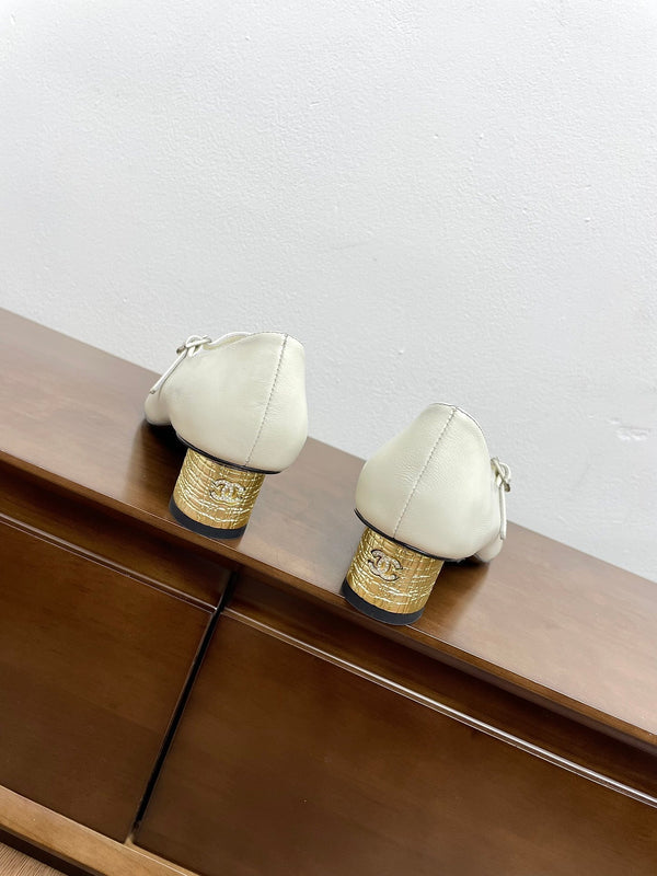 CC Mary Jane White Cowhide