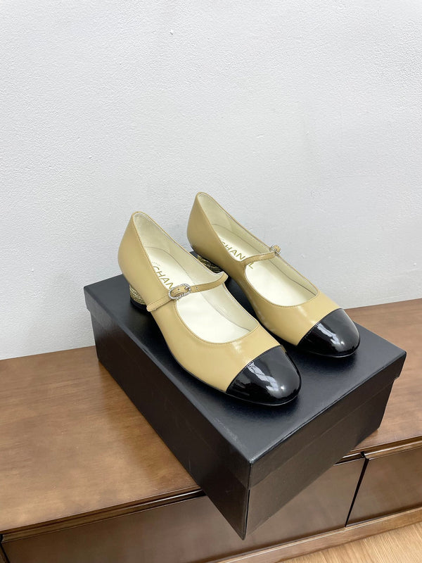 CC Mary Jane Beige Cowhide