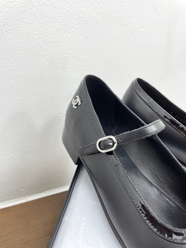 CC Mary Jane Black Calfskin