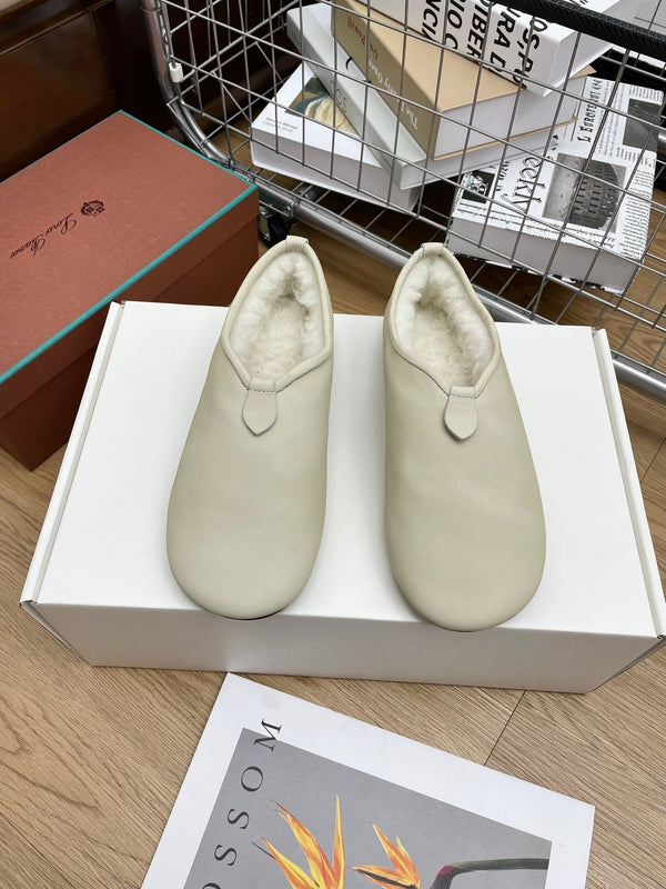 LP Cocooning Floaty Flat Ivory White Wool Fleece Lining And Lambskin 989989