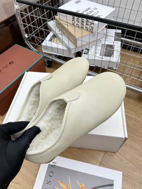LP Cocooning Floaty Flat Ivory White Wool Fleece Lining And Lambskin 989989