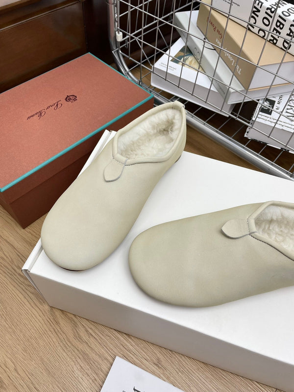 LP Cocooning Floaty Flat Ivory White Wool Fleece Lining And Lambskin 989989