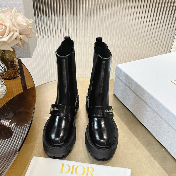 CD 25 short boots black calfskin 438779