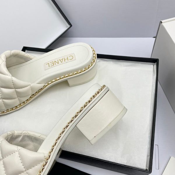 CC 26SS White Gold Quilted Lambskin 726540